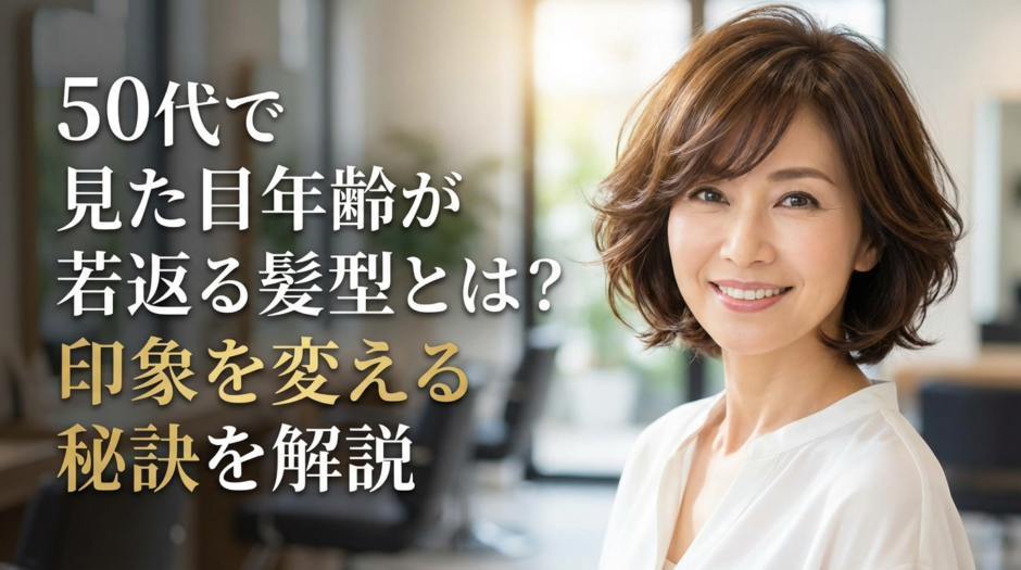 50代で見た目年齢が若返る髪型とは？印象を変える秘訣を解説