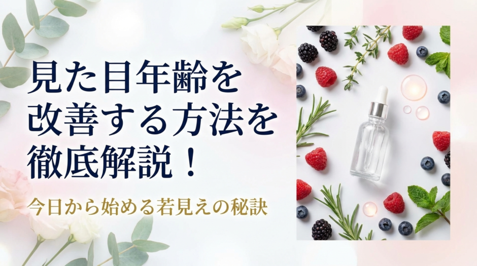 見た目年齢を改善する方法を徹底解説！今日から始める若見えの秘訣
