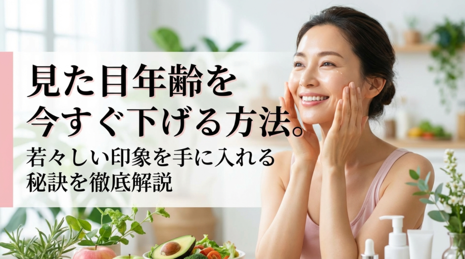 見た目年齢を今すぐ下げる方法。若々しい印象を手に入れる秘訣を徹底解説