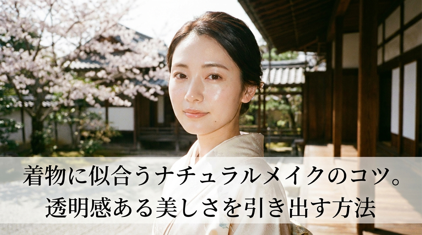 着物に似合うナチュラルメイクのコツ。透明感ある美しさを引き出す方法