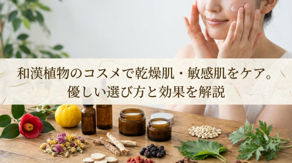 和漢植物のコスメで乾燥肌・敏感肌をケア。優しい選び方と効果を解説