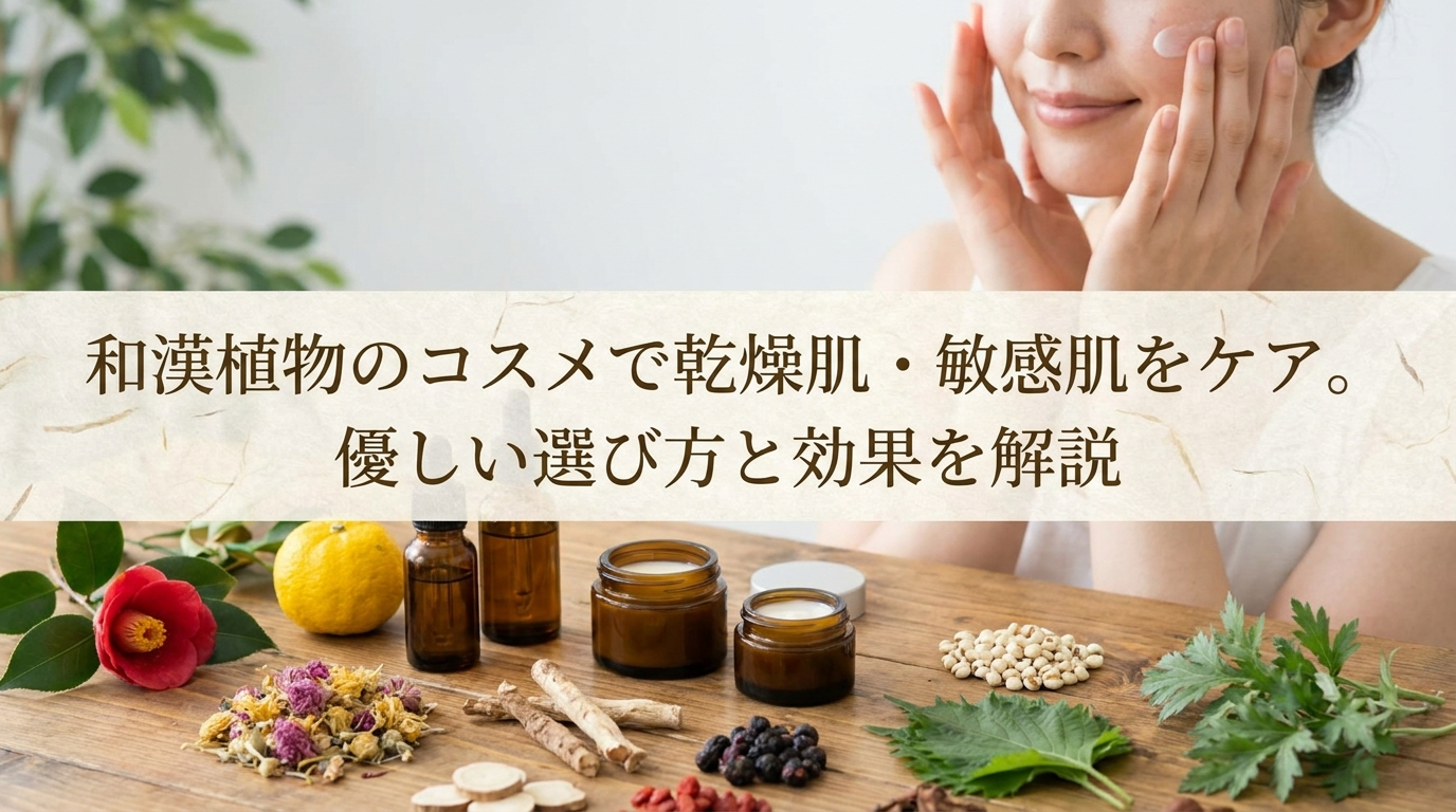 和漢植物のコスメで乾燥肌・敏感肌をケア。優しい選び方と効果を解説