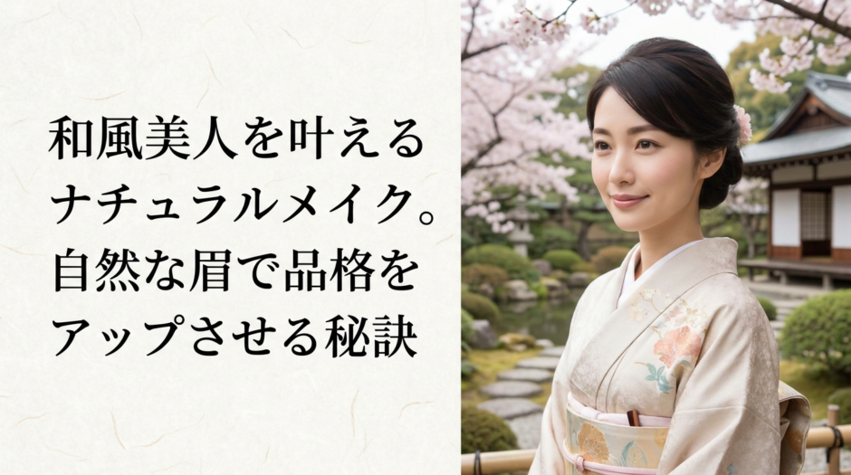 和風美人を叶えるナチュラルメイク。自然な眉で品格をアップさせる秘訣