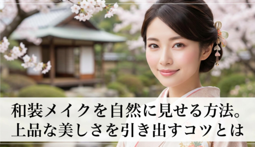 和装メイクを自然に見せる方法。上品な美しさを引き出すコツとは