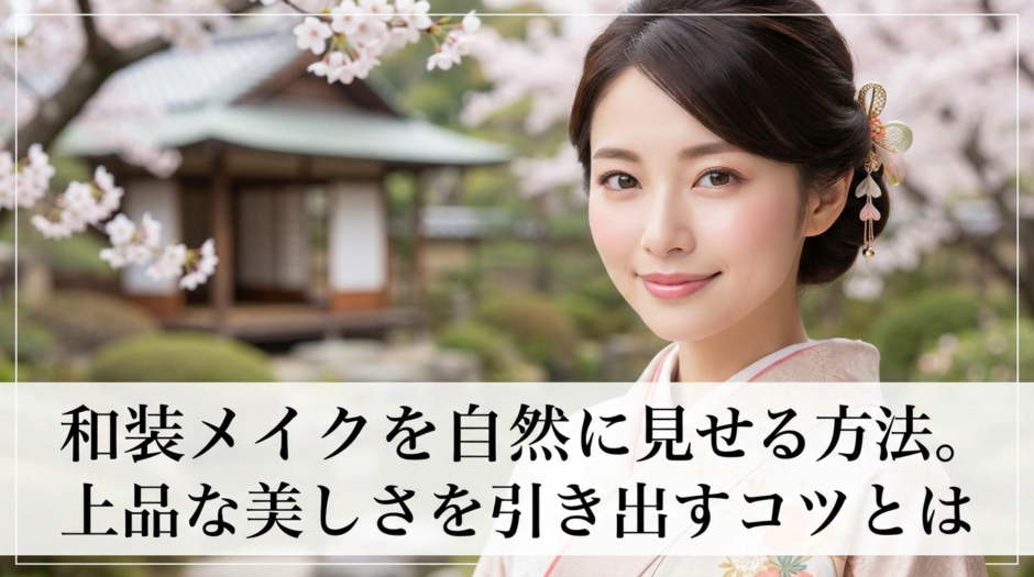 和装メイクを自然に見せる方法。上品な美しさを引き出すコツとは