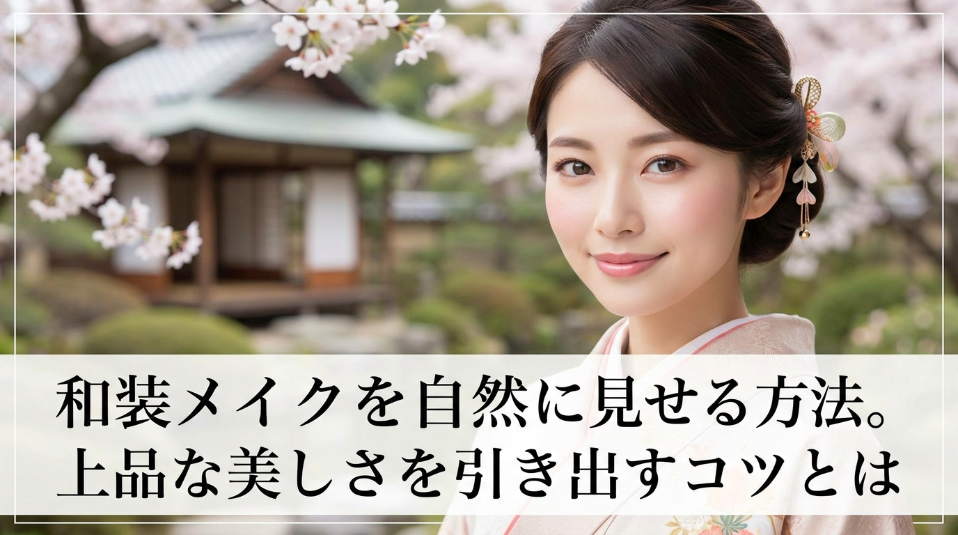 和装メイクを自然に見せる方法。上品な美しさを引き出すコツとは