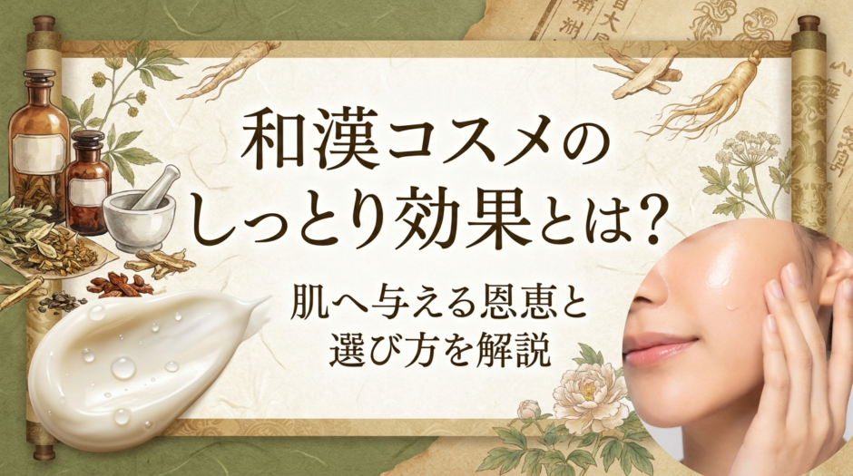 和漢コスメのしっとり効果とは？肌へ与える恩恵と選び方を解説