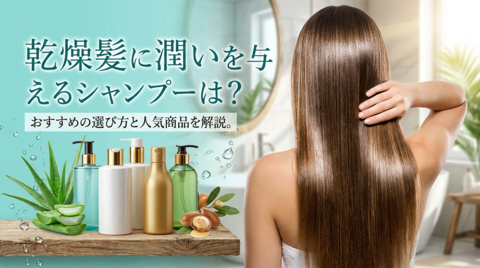 乾燥髪に潤いを与えるシャンプーは？おすすめの選び方と人気商品を解説。