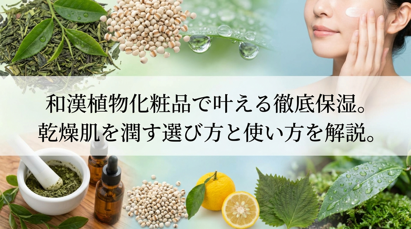 和漢植物化粧品で叶える徹底保湿。乾燥肌を潤す選び方と使い方を解説。
