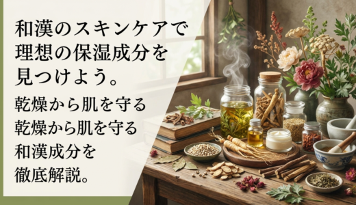 和漢のスキンケアで理想の保湿成分を見つけよう。乾燥から肌を守る和漢成分を徹底解説。