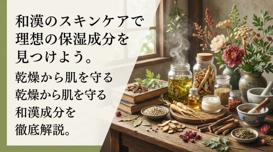 和漢のスキンケアで理想の保湿成分を見つけよう。乾燥から肌を守る和漢成分を徹底解説。