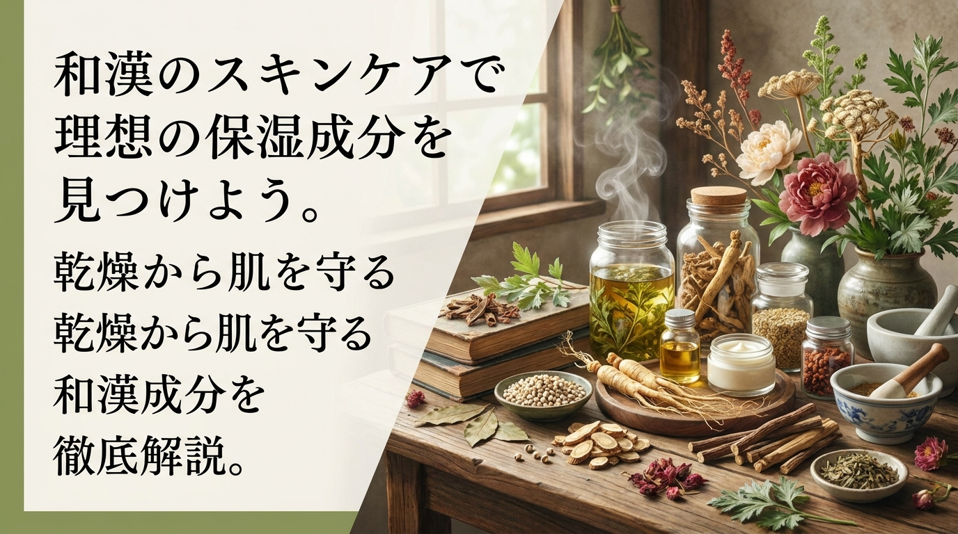 和漢のスキンケアで理想の保湿成分を見つけよう。乾燥から肌を守る和漢成分を徹底解説。