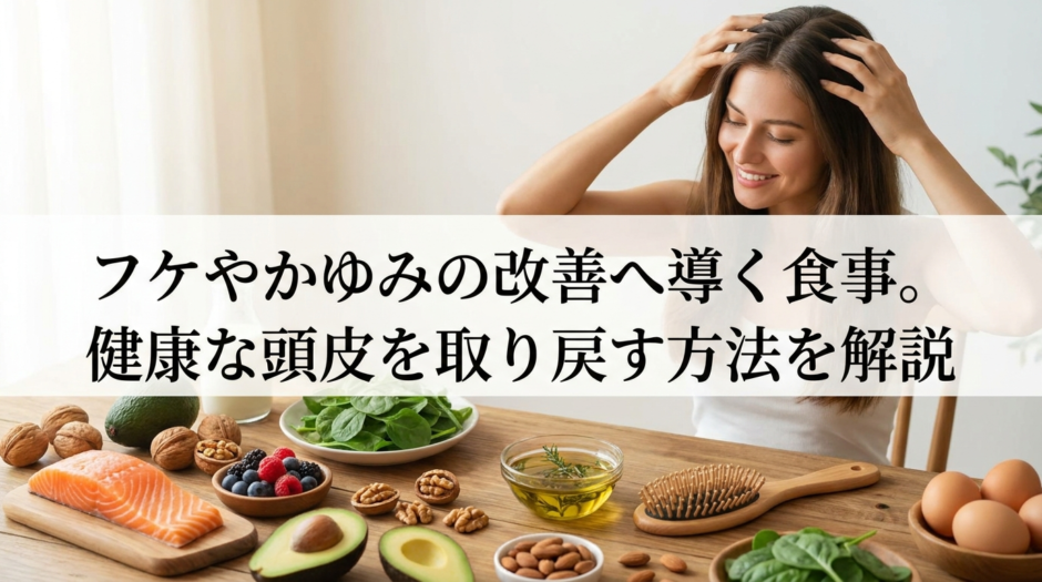 フケやかゆみの改善へ導く食事。健康な頭皮を取り戻す方法を解説